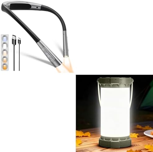 Glocusent Linterna de campamento ultra brillante de 135 LED, luz de...