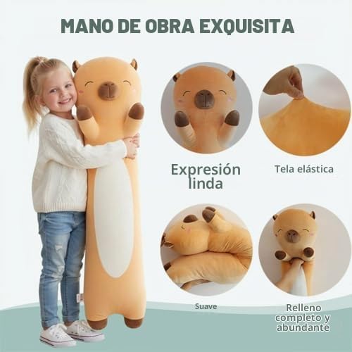 Somao Almohada gigante de felpa Capybara, almohada extra larga de 3...