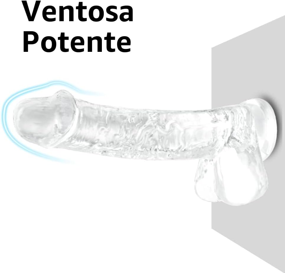 Consolador pequeño realista transparente de 6 pulgadas, juguete sex...