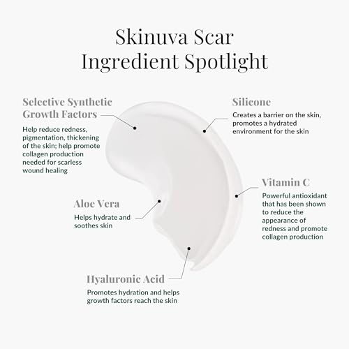 Skinuva® Crema para cicatrices para cara y cuerpo (1 oz) (paquete d...
