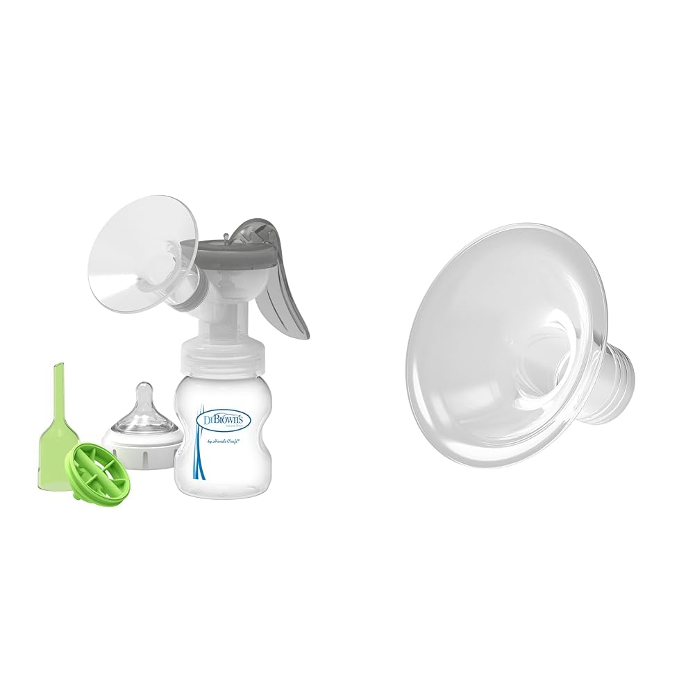 Dr. Brown's Extractor de leche manual con protector SoftShape 1...