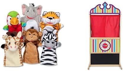 Melissa &amp; Doug Safari Buddies - Juego de 6 títeres de mano (ele...