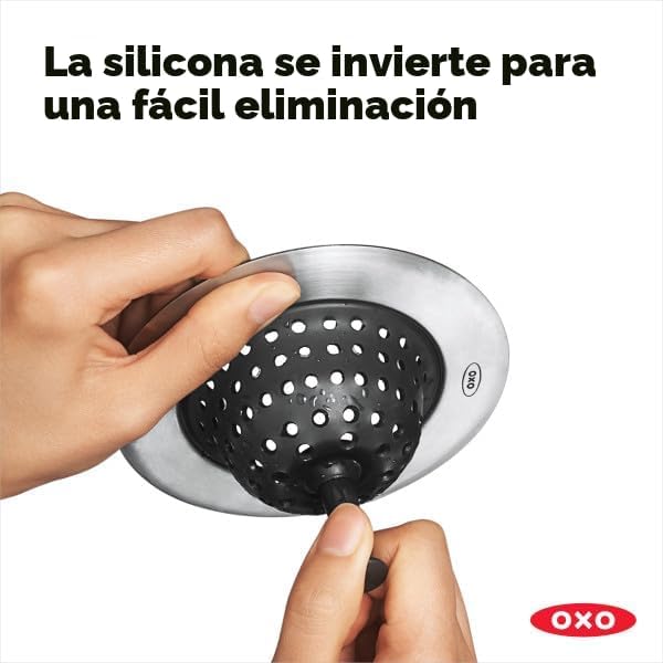 OXO Colador de drenaje de fregadero de silicona Good Grips | Atrapa...