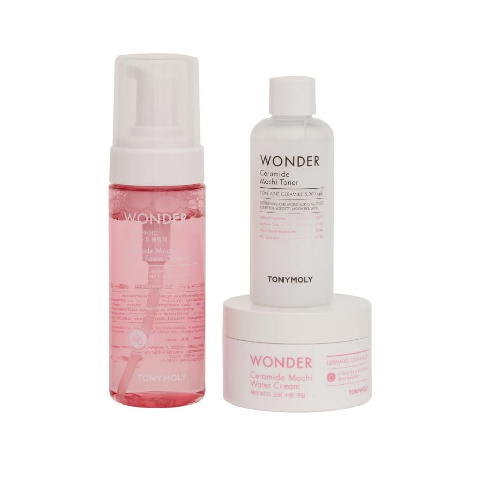 TONYMOLY Wonder Ceramide Mochi K-Beauty - Juego de cuidado de la pi...