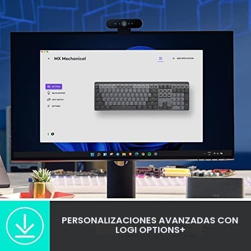 Logitech MX Teclado Inalámbrico Inalámbrico Iluminado Táctil - Graf...