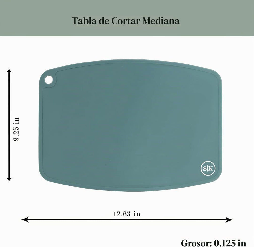 The Silicone Kitchen Juego de tablas de cortar de silicona de alta...