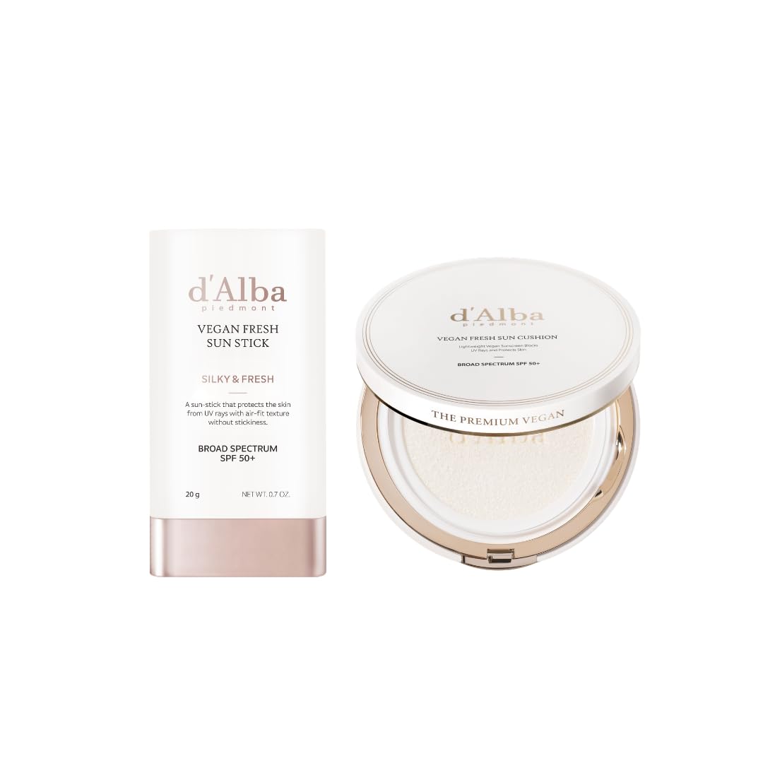 d'alba Piedmont Air Fit Fresh Sun Stick + cojín vegano para el...