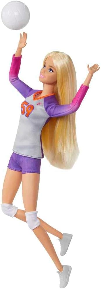 Barbie Muñeca de voleibol hecha para moverse | Muñeca de moda profe...