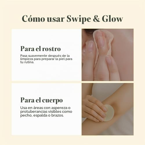 medicube Dúo suavizante y aclarador corporal: almohadillas de tóner...