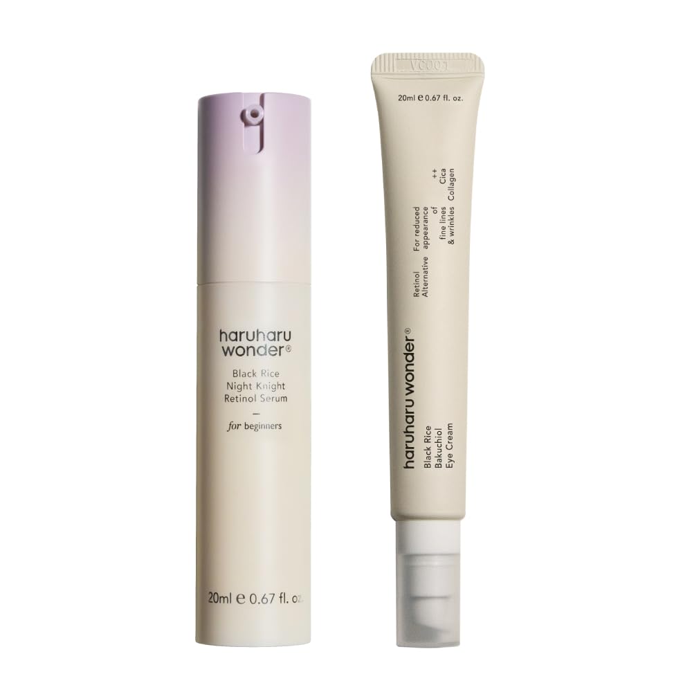 haruharu Wonder Night Knight - Juego de suero de retinol y crema pa...