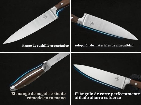 Cuchillo de chef de 8 pulgadas, cuchillo de chef profesional japoné...