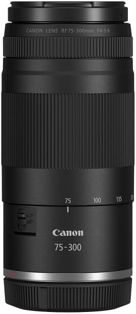 Lente zoom Canon RF75-300mm F4-5.6 con filtro UV + tapa de lente co...