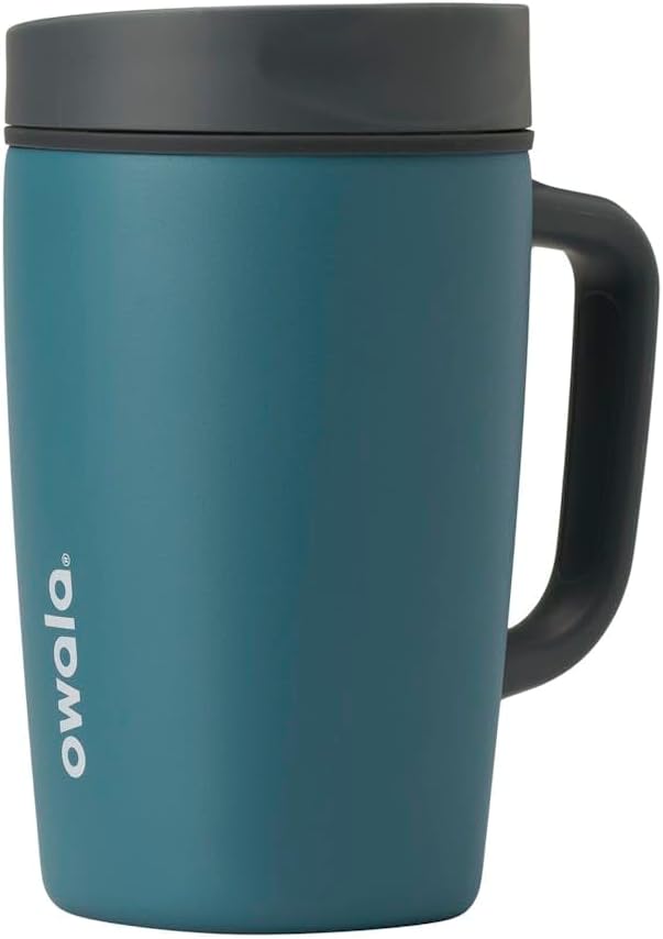 Owala SmoothSip Slider - Taza de viaje aislada de acero inoxidable...