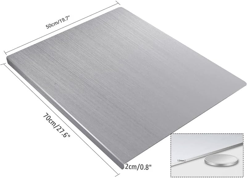 Tabla de cortar de acero inoxidable para cocina, tabla de cortar ex...