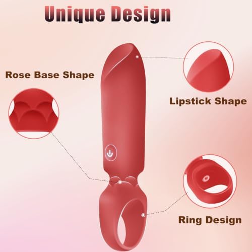 DFEUSY Vibrador propulsor en forma de boca de rosa y mini vibrador...