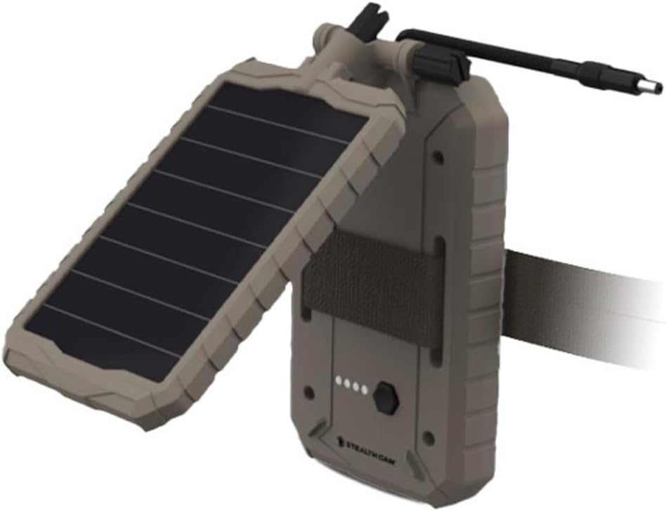Stealth Cam Sol-Pak - Batería solar de iones de litio de 5000 mAh p...