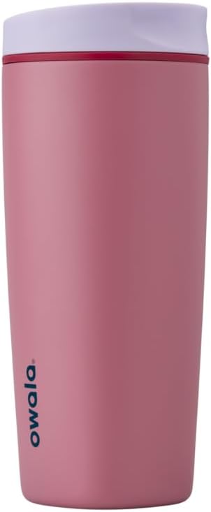 Owala SmoothSip Slider - Vaso de café de acero inoxidable con aisla...