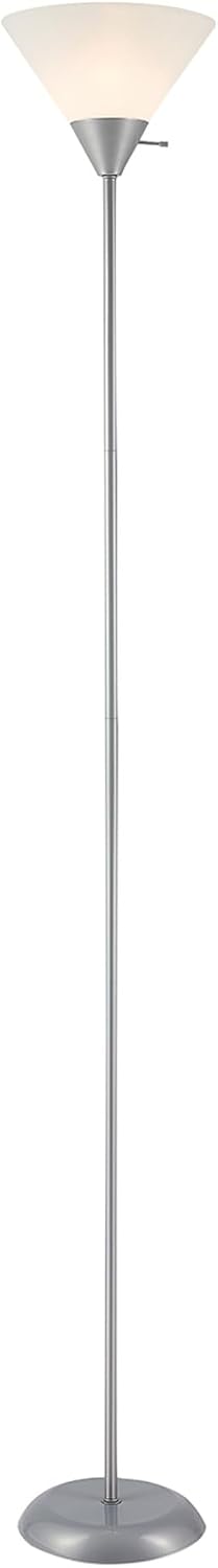 Globe Electric 677150 Elliott 72" Lámpara de pie, plateada, pan...