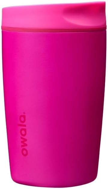 Owala SmoothSip Slider - Vaso de café de acero inoxidable con aisla...