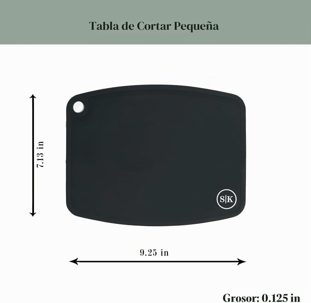 The Silicone Kitchen Juego de tablas de cortar de silicona de alta...