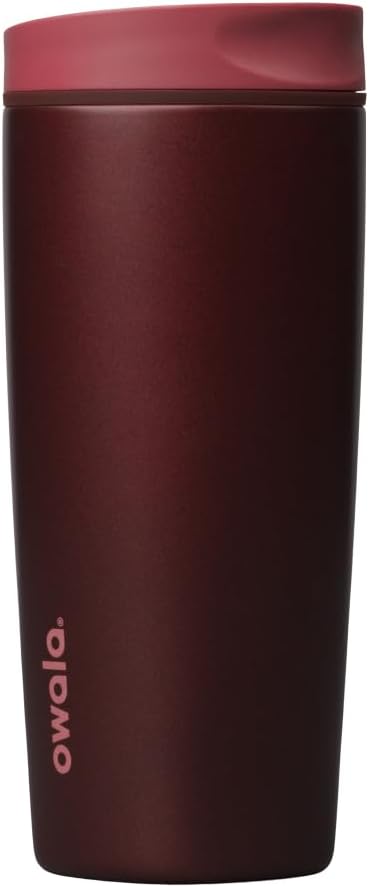 Owala SmoothSip Slider - Vaso de café de acero inoxidable con aisla...