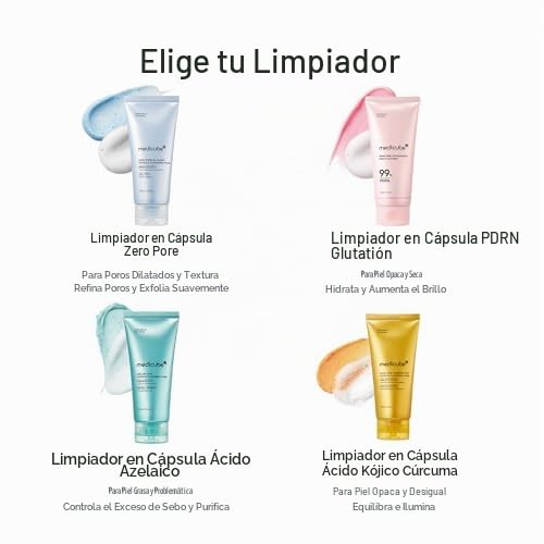 medicube Limpiador facial PDRN Pink Glutatión Cápsula Espuma Limpia...