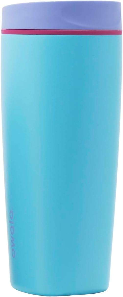Owala SmoothSip Slider Vaso de café de acero inoxidable con aislami...