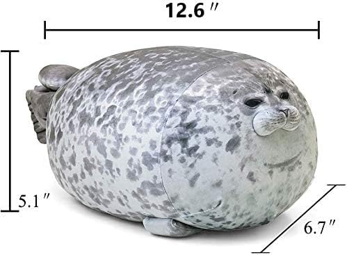 MerryXD Chubby Blob Seal Pillow - Almohada de peluche de algodón re...