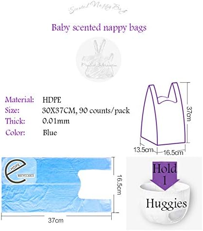 Dergik Bolsa de pañales desechable para bebé, los sacos de pañales...