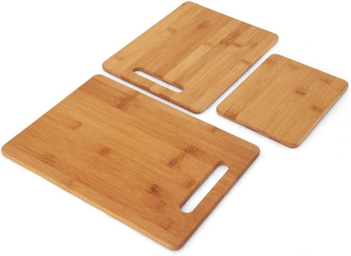 Farberware Juego de tablas de cortar de madera de 3 piezas, tablas...