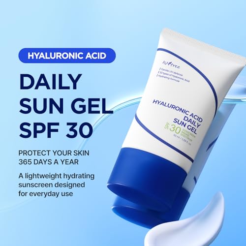 ISNTREE Gel solar diario de ácido hialurónico 50ml, 1.69 fl oz + tó...
