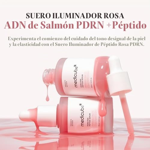 medicube Dúo de suero viral para piel clara y regordeta: suero rosa...
