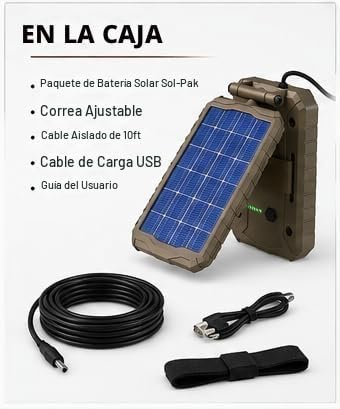 Paquete de batería solar Stealth CAM Sol-Pak, panel de energía sola...