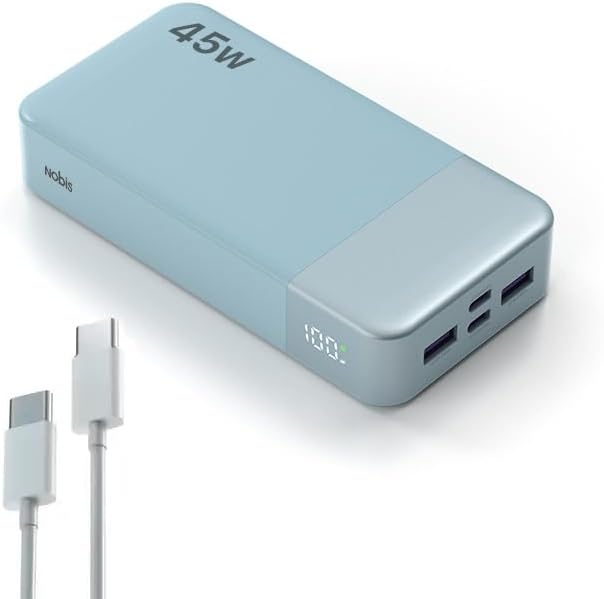 NOBIS Cargador portátil 45W 20000mAh Power Bank Carga rápida | Paqu...