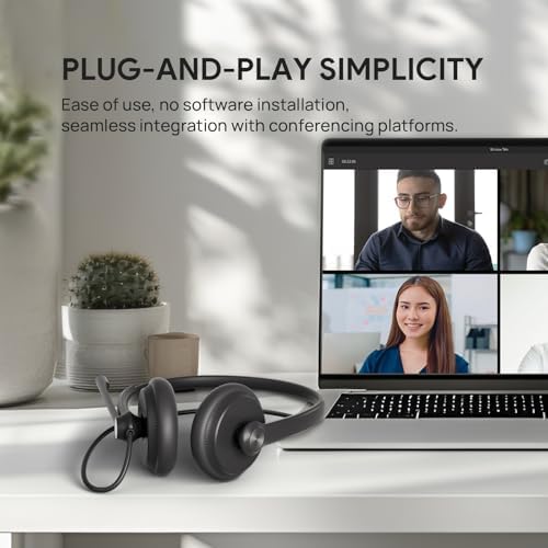 Yealink Auriculares con cable UH34, USB-A, micrófono con cancelació...