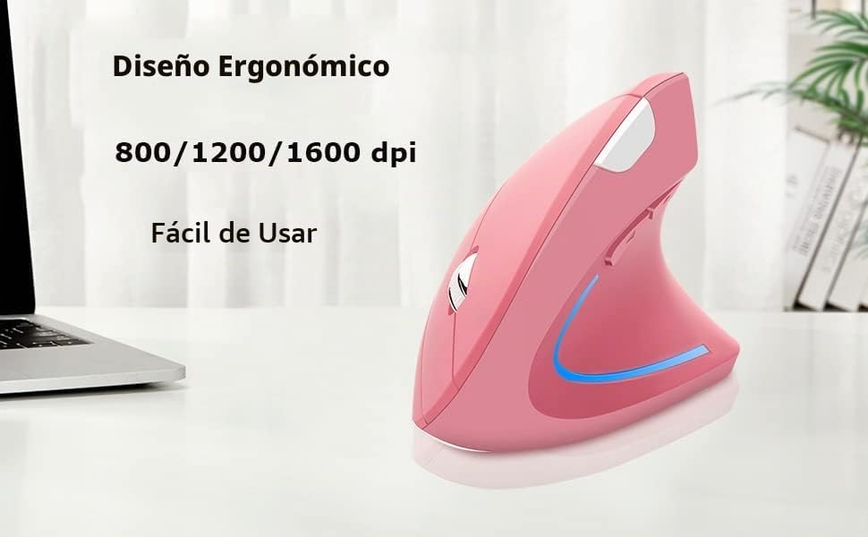 Ratón inalámbrico ergonómico vertical Ergo de alta presión óptico l...