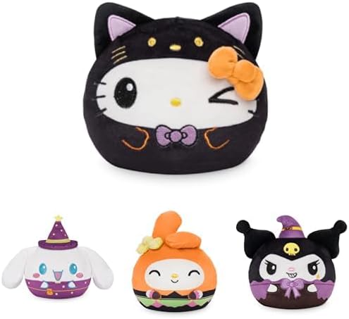 TeeTurtle Hello Kitty y amigos Disfraz de Halloween reversible de 4...