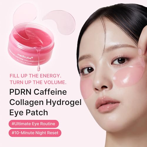 medicube Eye Patch PDRN Caffeine Collagen - Parches de gel reafirma...