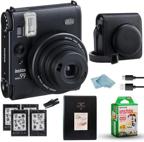 Fujifilm Mini cámara de película Instax 99 (negro) + paquete doble...