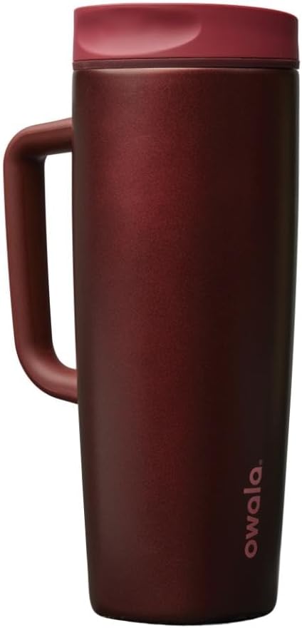 Owala SmoothSip Slider - Taza de viaje aislada de acero inoxidable...