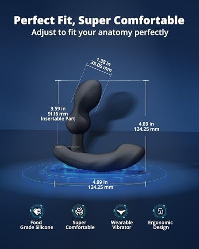 LOVENSE Edge 2 - Vibrador masajeador de próstata para hombres + spr...