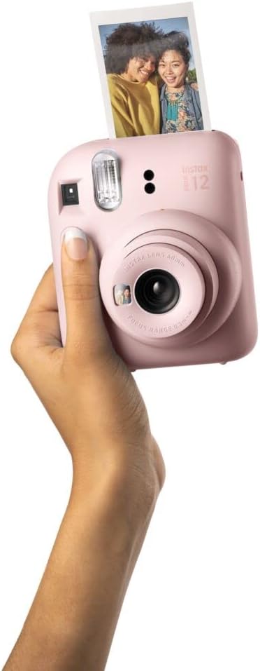 Fujifilm Cámara de película instantánea Instax Mini 12 (rosa flor)...