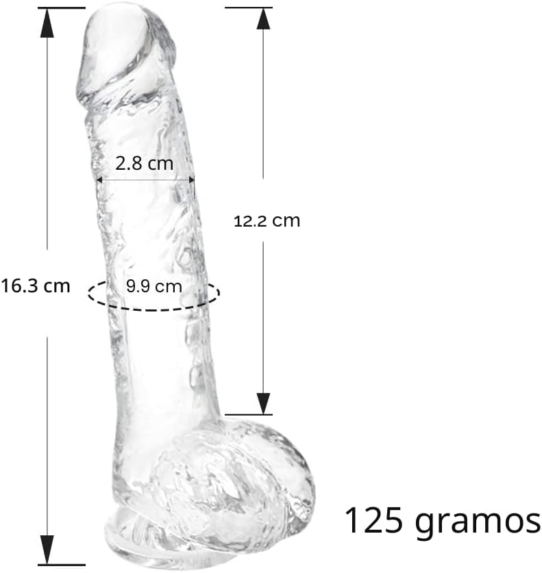 Consolador pequeño realista transparente de 6 pulgadas, juguete sex...