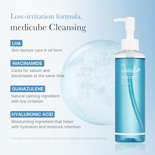 medicube - Aceite limpiador de poros cero y limpiador de cápsulas c...