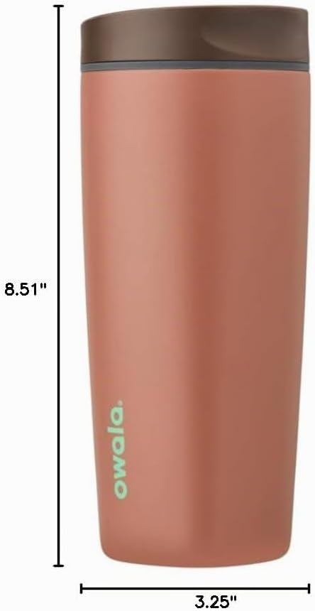Owala SmoothSip Slider - Vaso de café aislado de acero inoxidable,...
