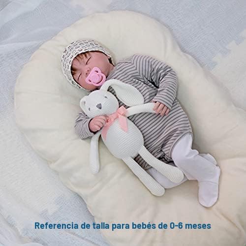 FLUFFYFUN 100% algodón orgánico bebé conejito de peluche 7.1" b...