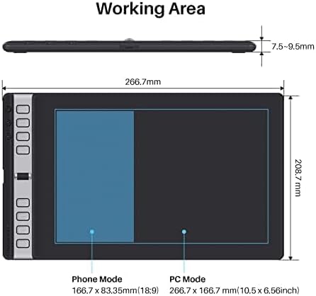 HUION Inspiroy 2 Tableta de dibujo grande con 3 grupos y 8 ExpressK...