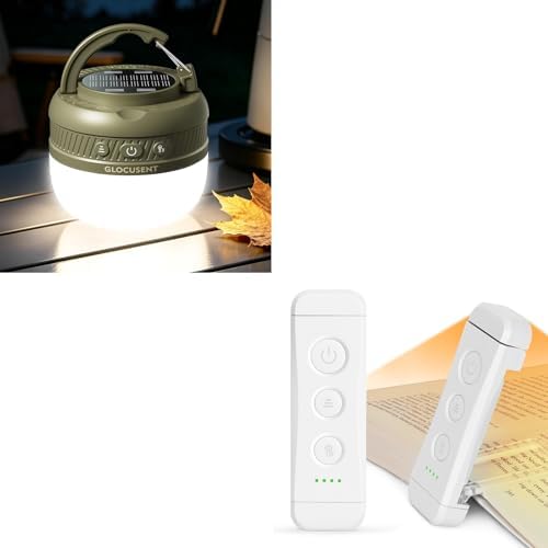 Glocusent Luz de bolsillo recargable USB para acampar