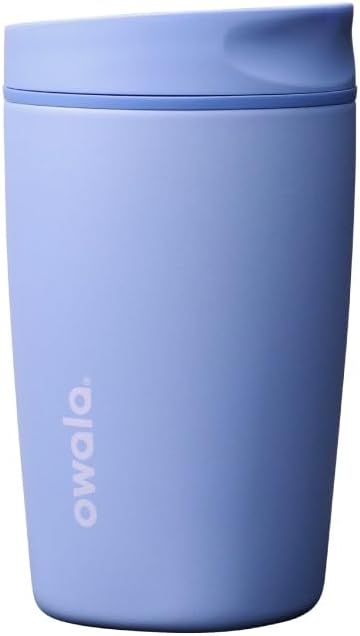 Owala SmoothSip Slider - Taza de viaje aislada de acero inoxidable...