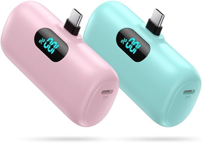 Paquete de 2 cargadores portátiles pequeños para iPhone 18\/17\/16\...